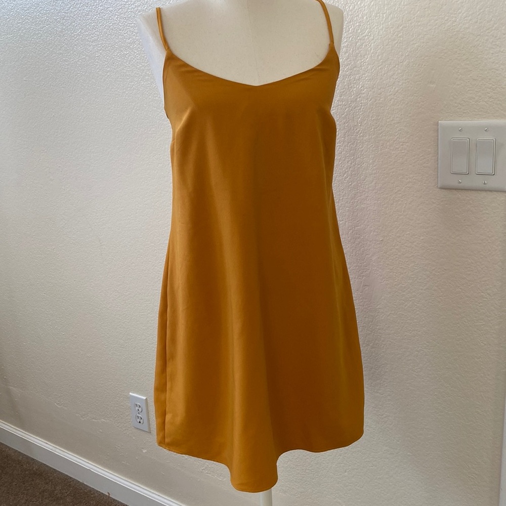 Missguided mustard dress size 4